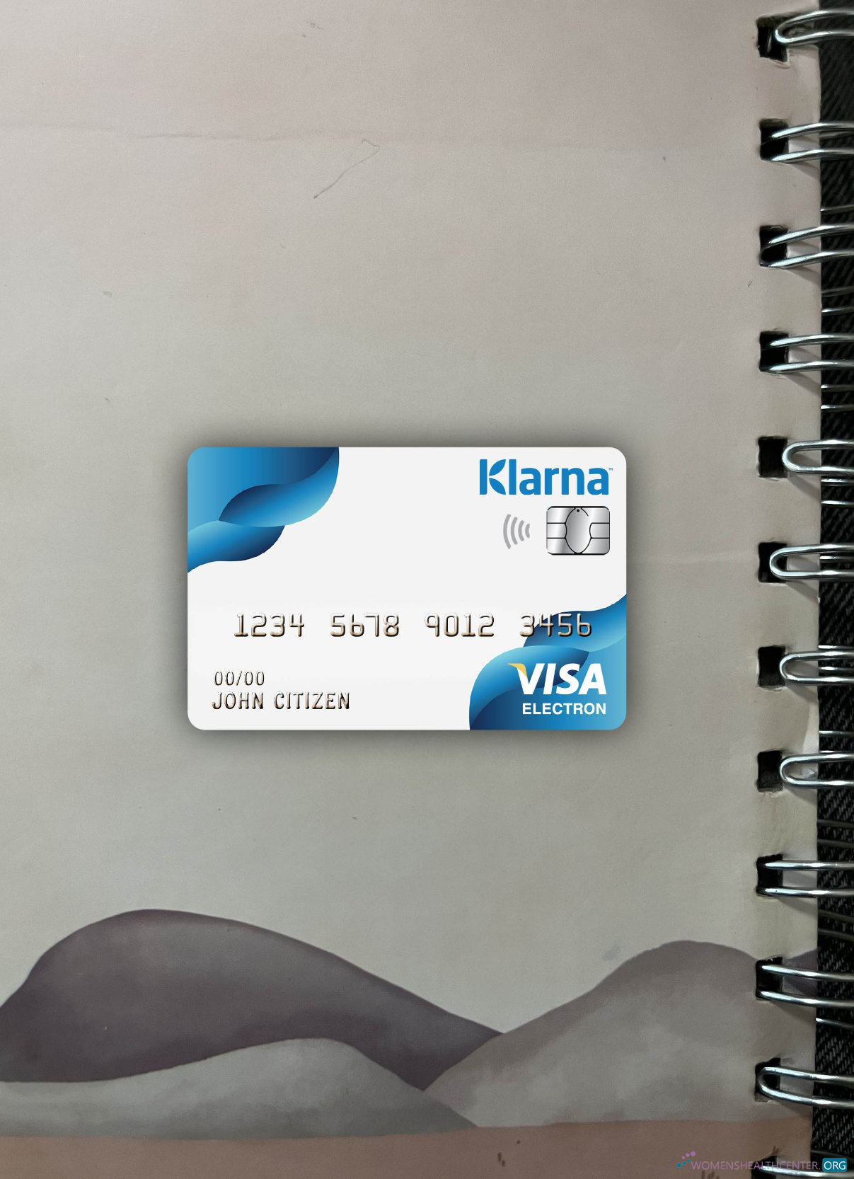 Download Finland Klarna bank visa electron card photolook front Photoshop template